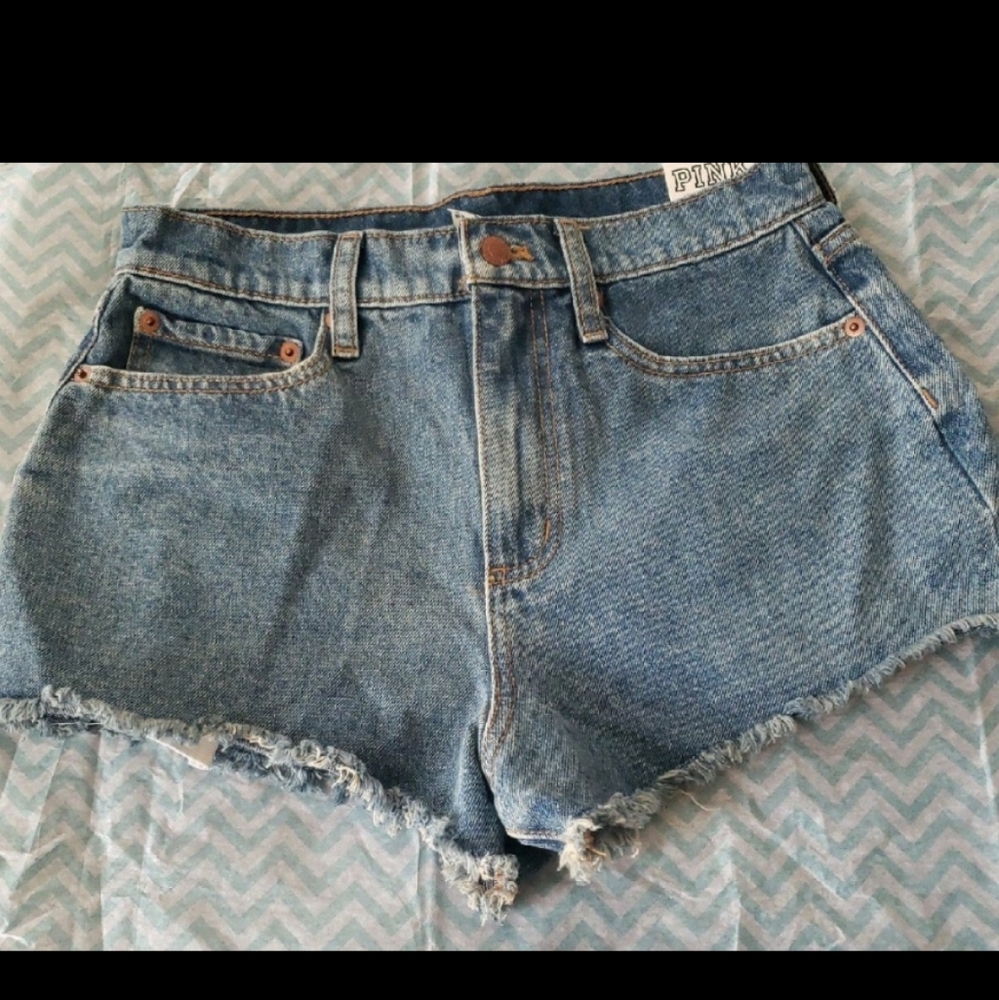 Pink Victoria Secret Jean Shorts